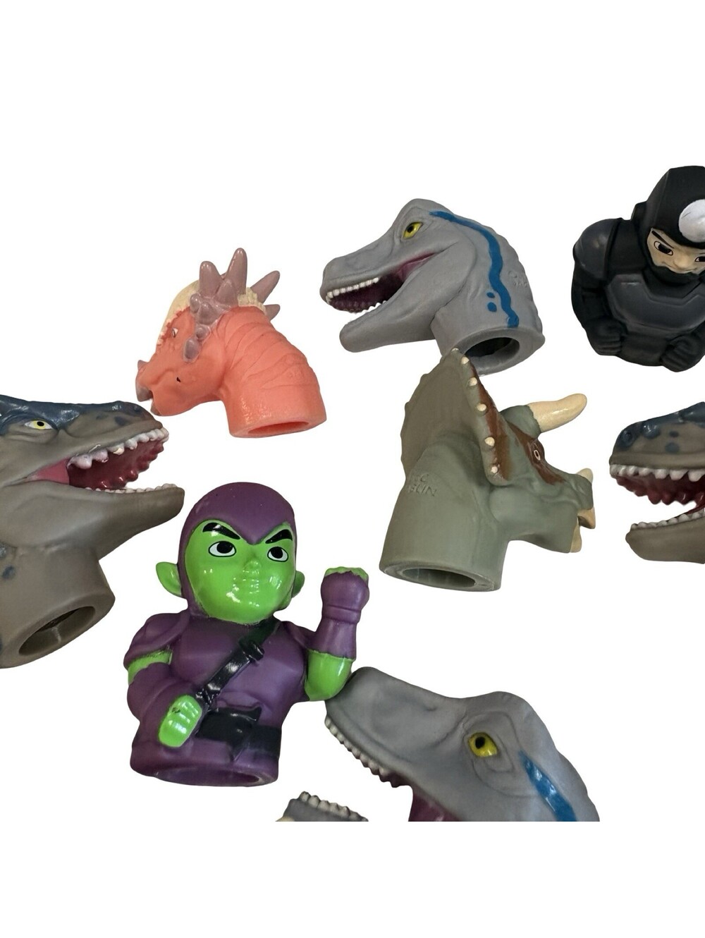 Small Lot Mini Dinosaur Heads Finger Puppet Dinosaur Finger Toys - Picture 5 of 8